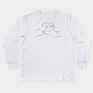 Holding hands 02 Kids Long Sleeve T-Shirt